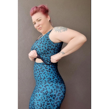 Load image into Gallery viewer, Clique Turquoise Leopard Full Coverage Crop
